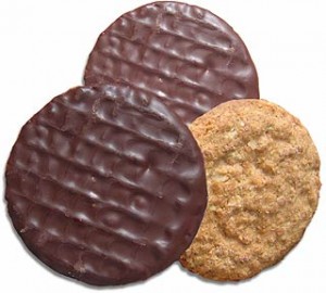 McVities Milk Chocolate Hobnobs Closeup