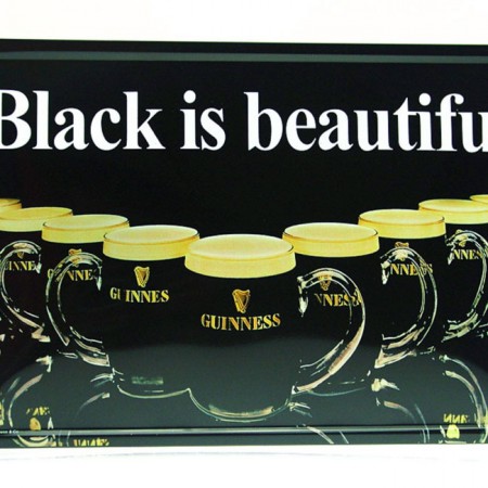 Black Beautiful Guinness  Tin Wall Advert
