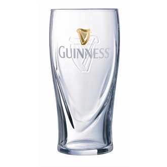 Guinness Pint Glass white-gold